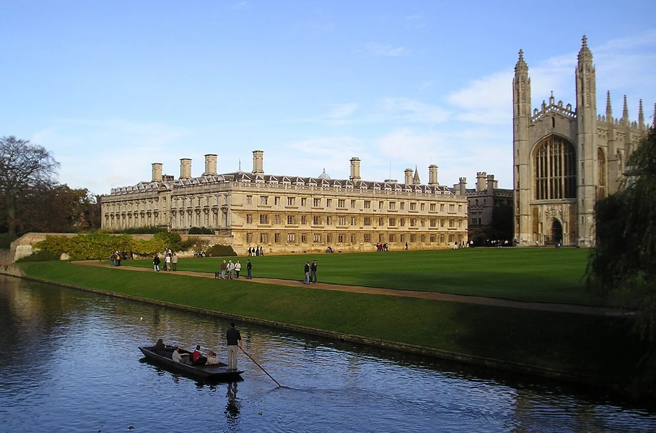 Clare College and King's College Chapel across the river