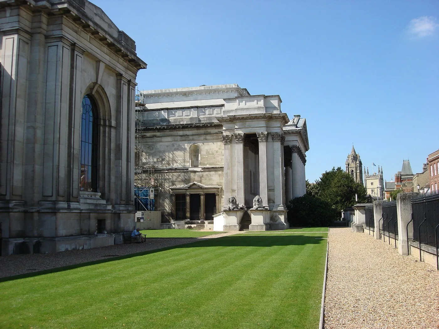 The Fitzwilliam Museum's neoclassical entrance