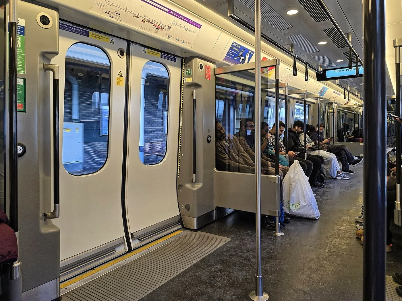Interior of an Elizabeth line carriage